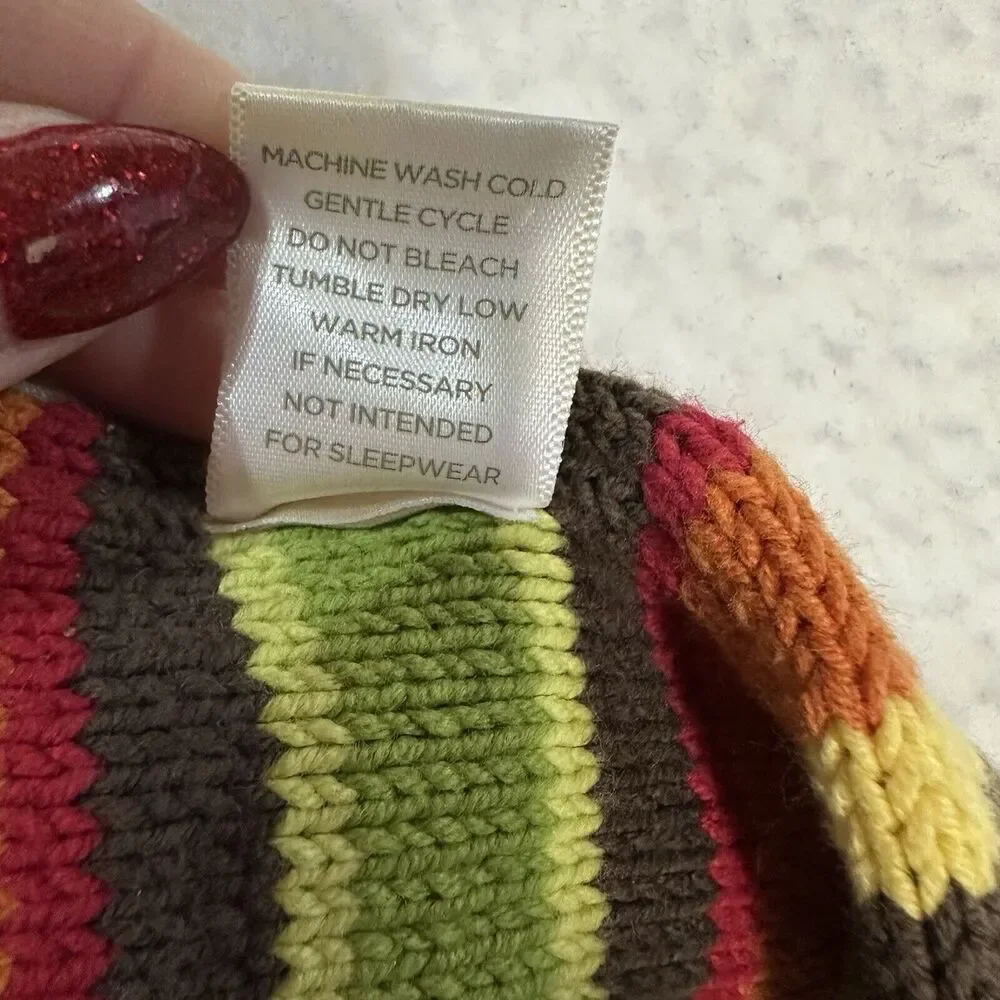 Gymboree 2007 Girls Cupcake‎ Cutie Scarf Knit Sweater Pockets Colorful